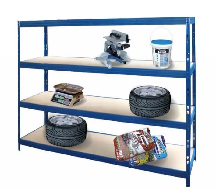 Zátěžový regál 4 - policový lakovaný 180x120x60 400Kg/police,černá