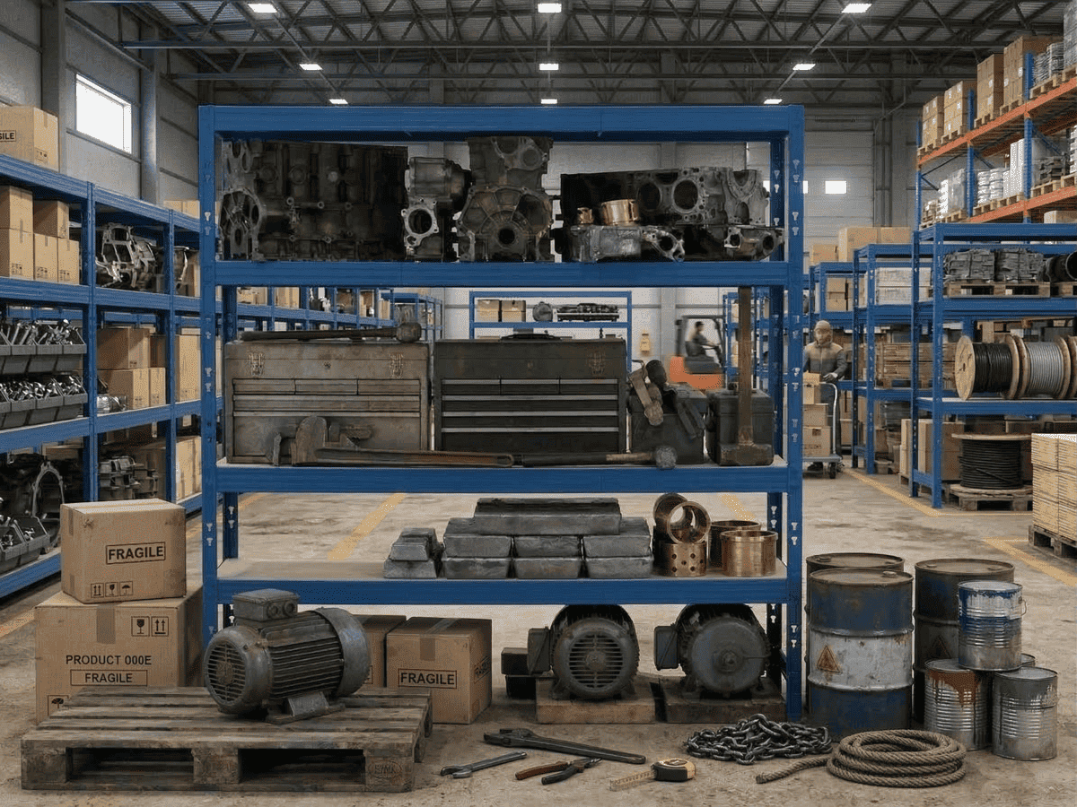 Zátěžový regál 4 - policový lakovaný 180x120x60 400Kg/police,modrá