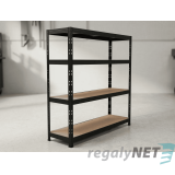 Vysokozátěžový regál 4 - policový lakovaný 180x120x60 450Kg/police,černá